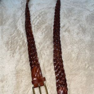 Women's L.L.Bean Braided Leather Belt